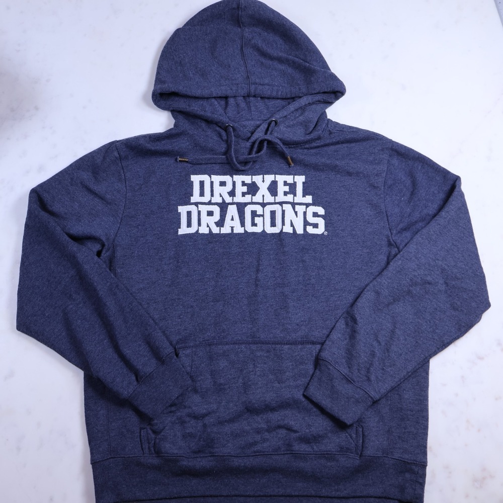 League Drexel Dragons Hoodie Navy Blue Heather Sweatshirt Medium - Picture 3 of 10